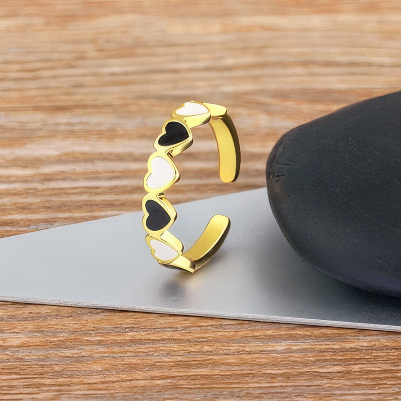 Anillo 6 Corazones para Mujer Oro