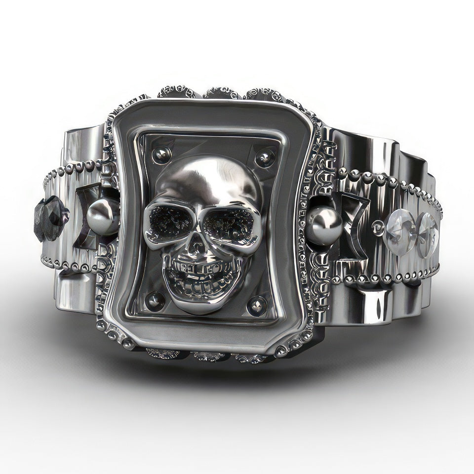 Anillo de Acero Calavera