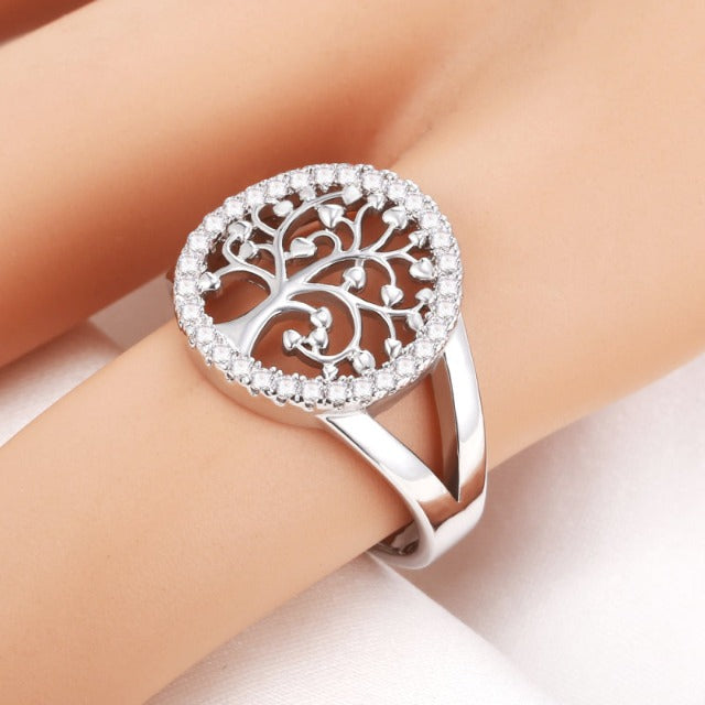 Anillo Árbol de la Vida para Mujer plata