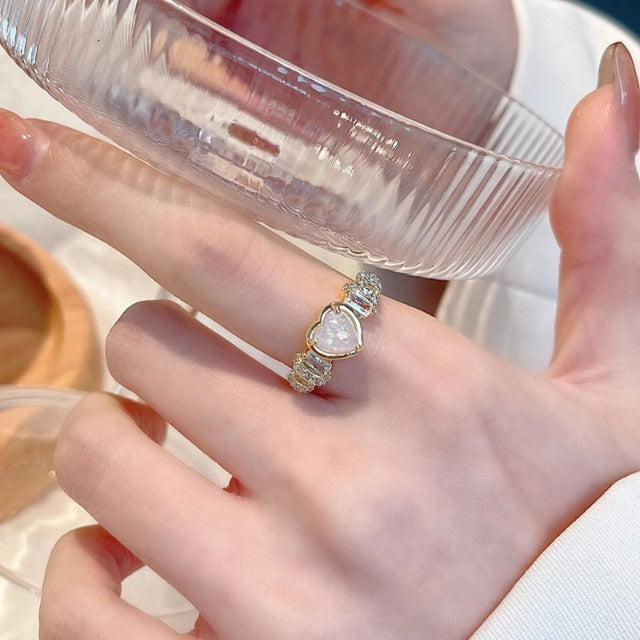 Anillo Corazón Diamante Mujer