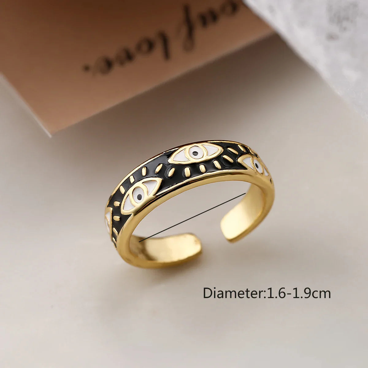 Anillo contra el Mal de Ojo Azul Turco Anillo