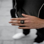 Anillo Flor de Lis Sello plata