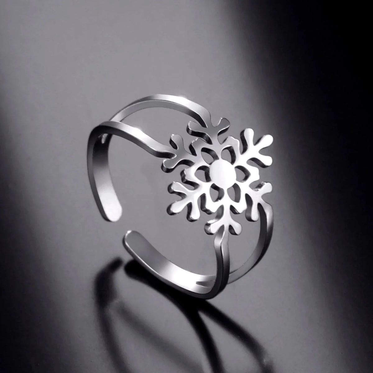 Anillo Copo de Nieve Mujer Anillo plata