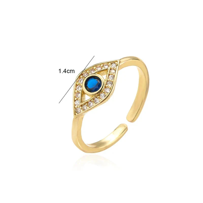 Anillo Ojo Turco Azul Maligno