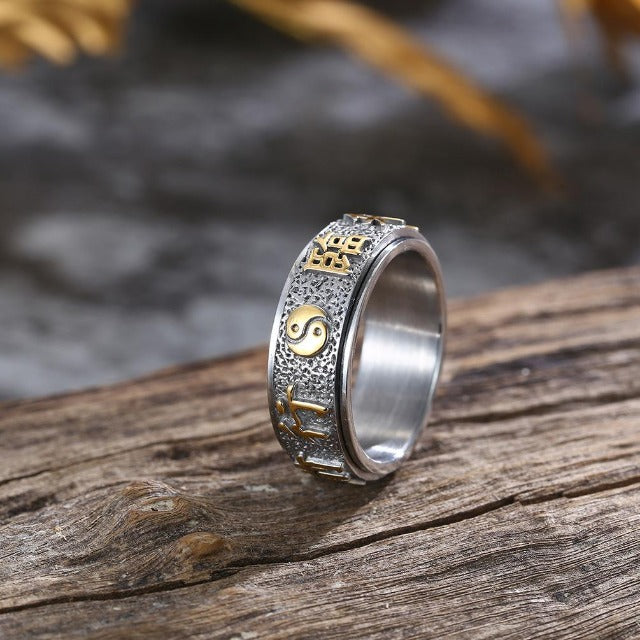 Anillo Nepal oro y plata