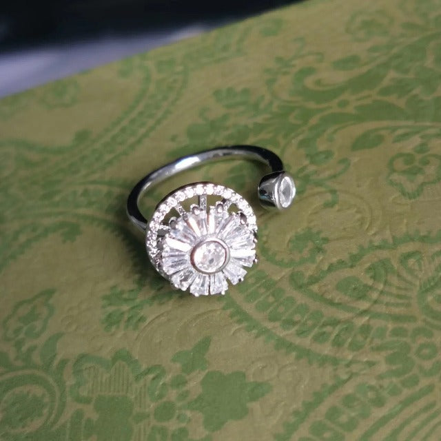 Anillo Giratorio Antiestrés para Mujer plata