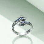 Anillo Serpiente Plateado para Mujer