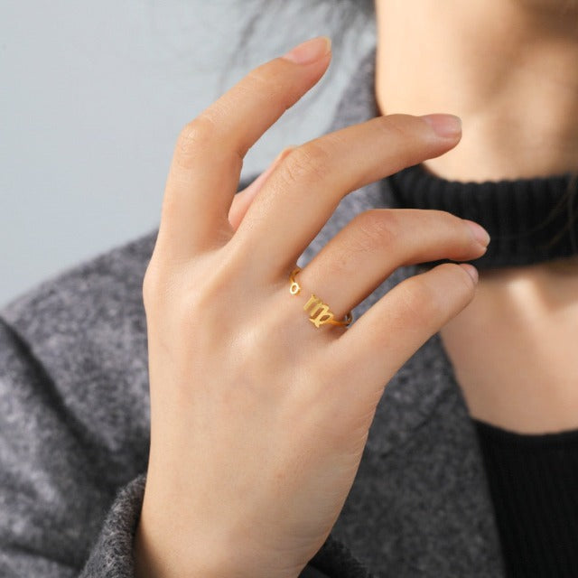 Anillo Signo del Zodiaco 12 Constelaciones