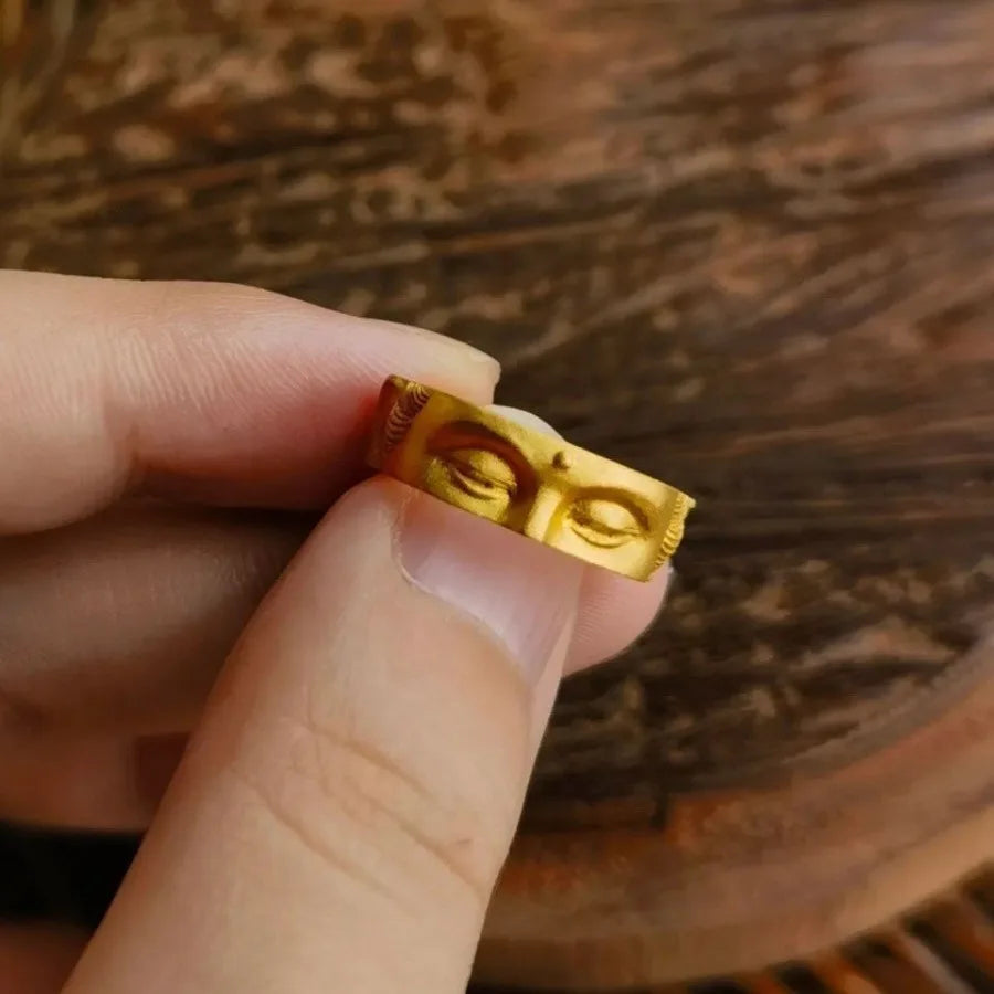 Anillo Cabeza de Buda oro