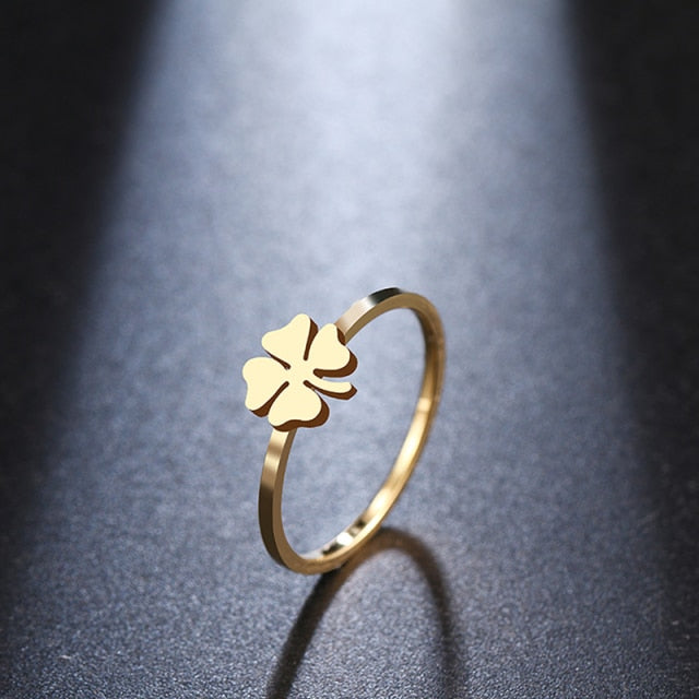 Anillo Trébol de 4 Hojas oro
