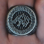 Anillo Vikingo Lobo Fenrir