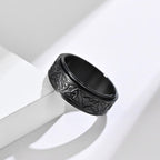 Anillo Vikingo Ragnar Anillo Giratorio negro