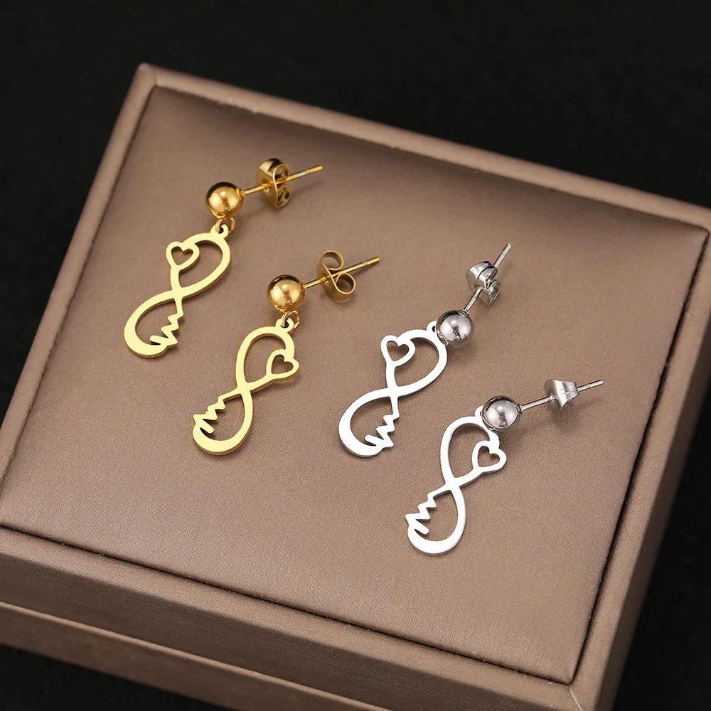 Pendientes Infinito Corazón