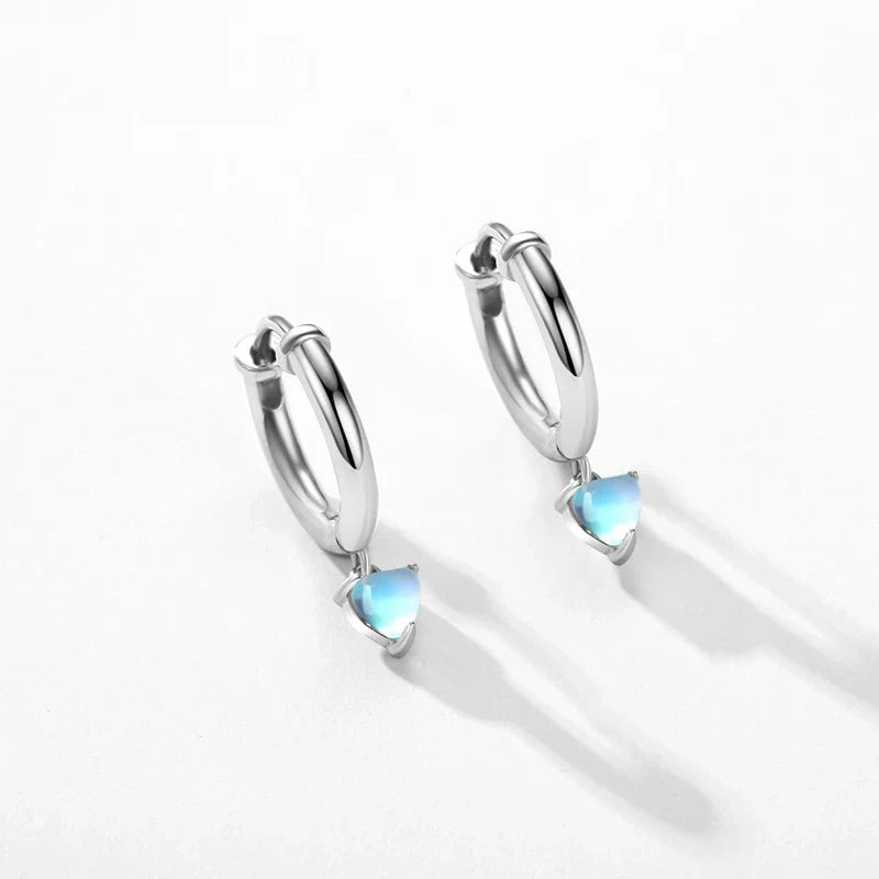 Pendientes de Aro Corazón Fertilidad Piedra de Luna
