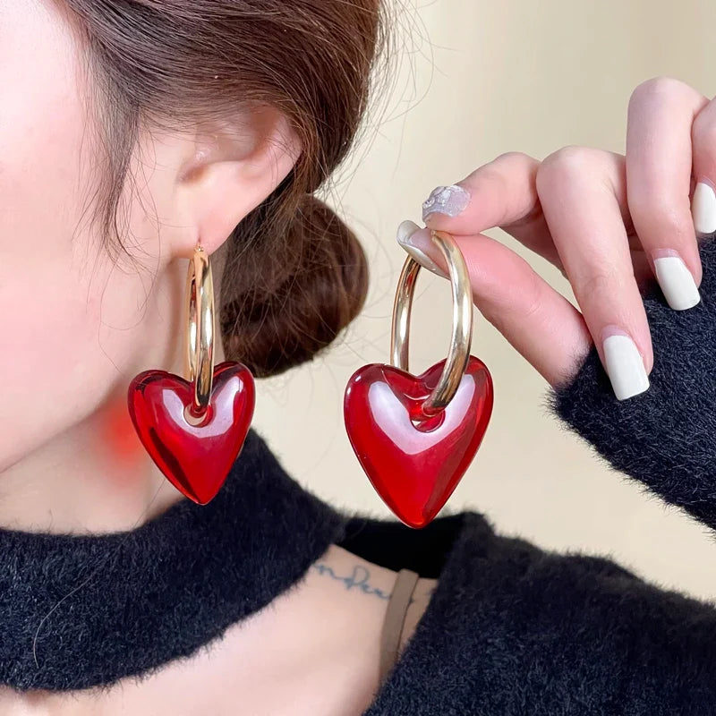 Pendientes Aros Mujer Corazón oro