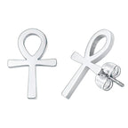 Pendientes Egipto Cruz de Ankh Hombre Mujer Plata