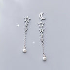 Pendientes Estrella plata