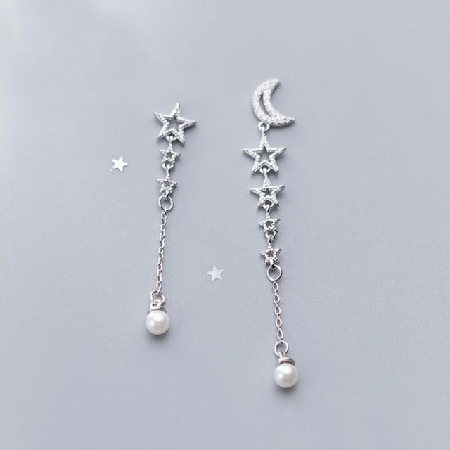 Pendientes Estrella plata