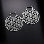 Pendientes Flor de la Vida Mandala Dawapara Mujer plata