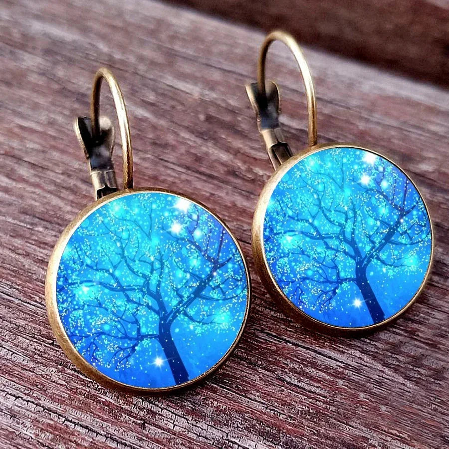 Pendientes Colgantes Árbol de la Vida estilo 1
