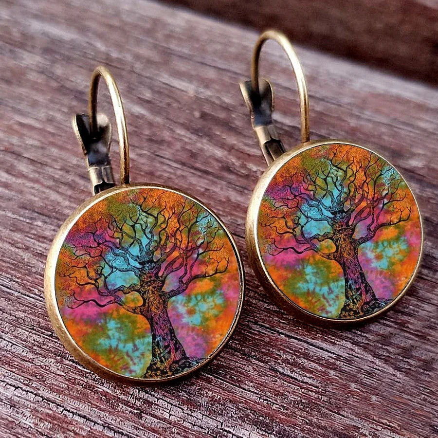 Pendientes Colgantes Árbol de la Vida estilo 2