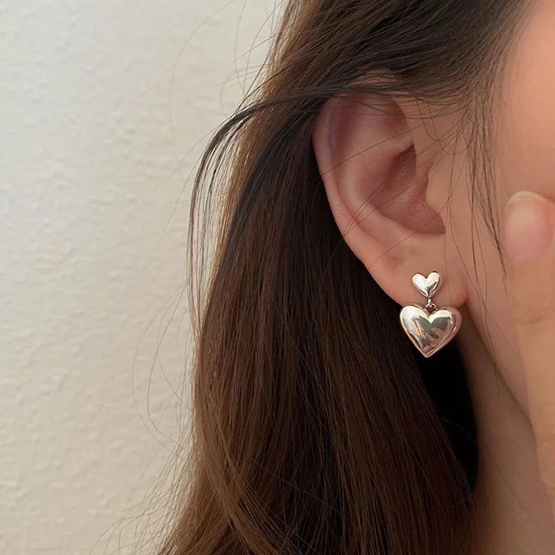 Pendientes Colgantes de Corazón para Mujer