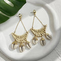Pendientes Colgantes Estilo Natural Concha Cauri