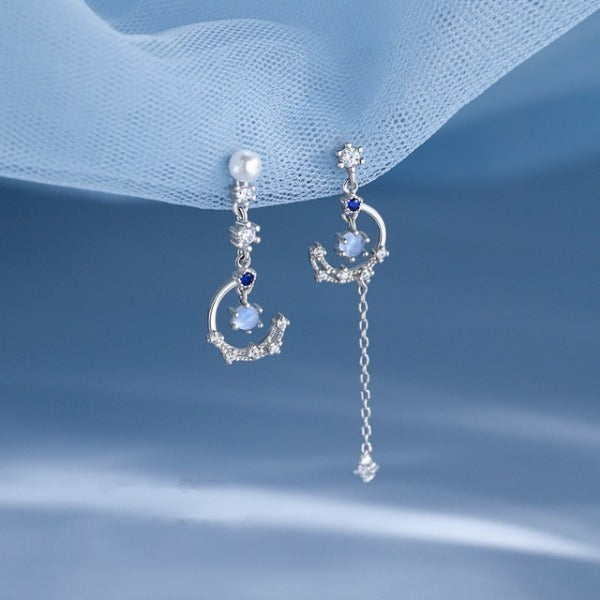 Pendientes Colgantes Luna Mujer