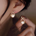 Pendientes de Perla Blanca para Mujer