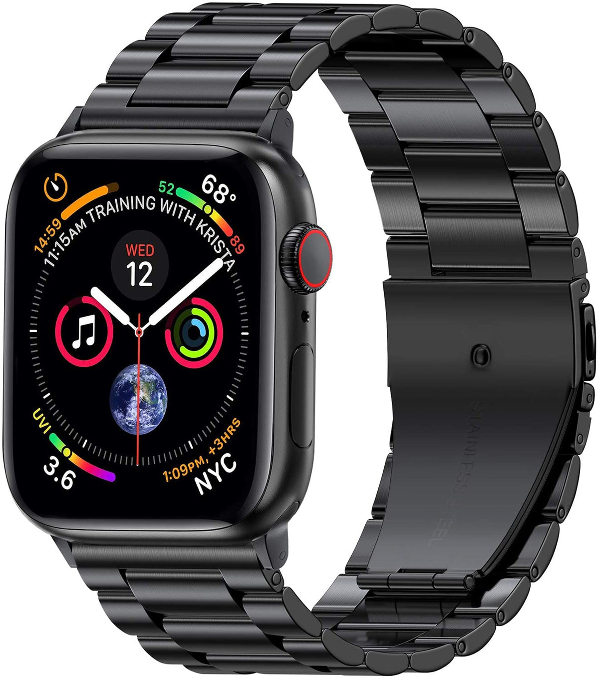 Pulsera Apple Watch en Acero Ultra Resistente negro