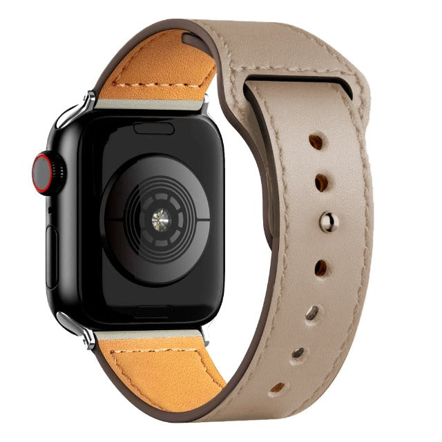 Pulsera Apple Watch de Cuero blanco roto