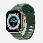 Pulsera Apple Watch de silicona quirúrgica verde
