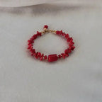 Pulsera con Coral Rojo