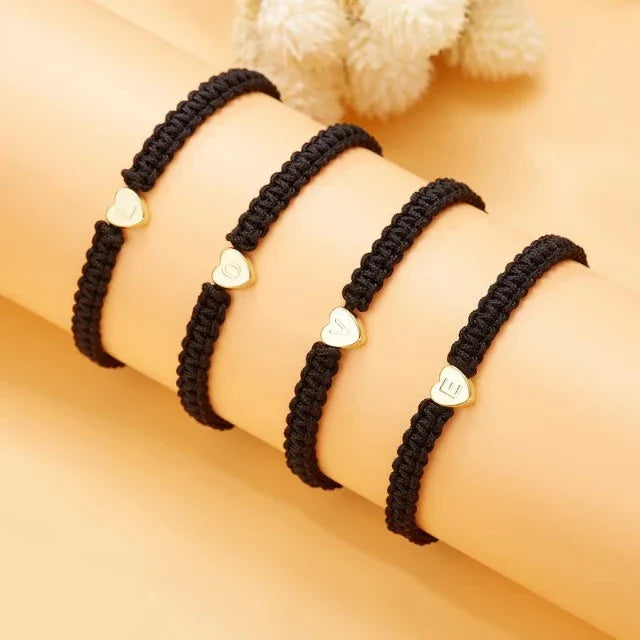 Pulsera Corazón Inicial Oro