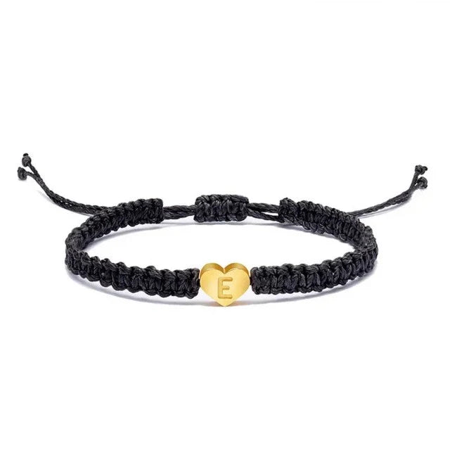 Pulsera Corazón Inicial Oro