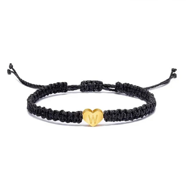 Pulsera Corazón Inicial Oro