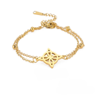 Pulsera de Tobillo Nudo de Bruja oro
