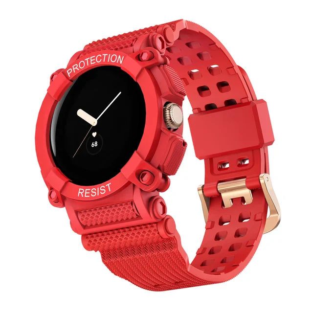 Correa de Protección Sólida para Smartwatch Google Pixel Watch 1 & 2 roja