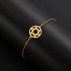 Pulsera Estrella de David oro