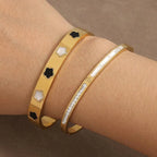 Pulsera Gourmette Flores Finas de 5 pétalos b