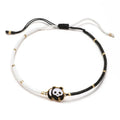 Pulsera Panda de Cuerda Blanca y Negra