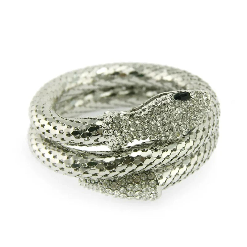 Pulsera Serpiente Triple Mujer plata