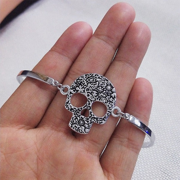 Pulsera Calavera para Mujer plata