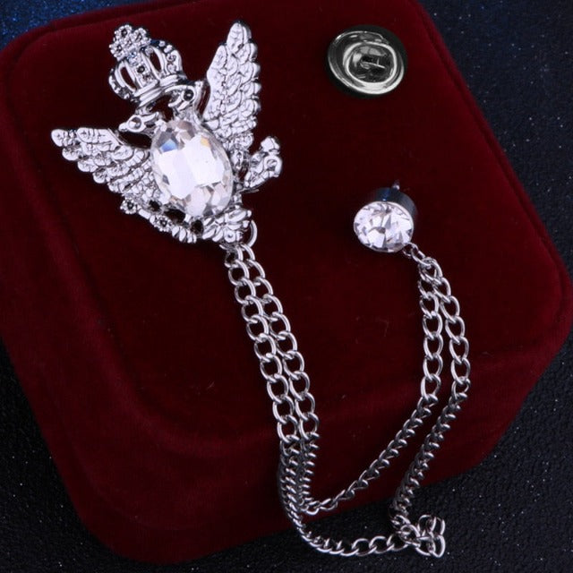 Broche de traje pájaros