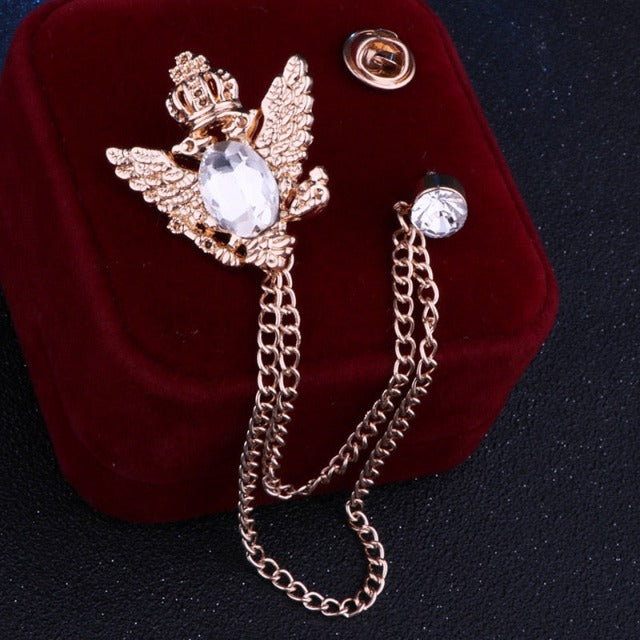 Broche de traje pájaros