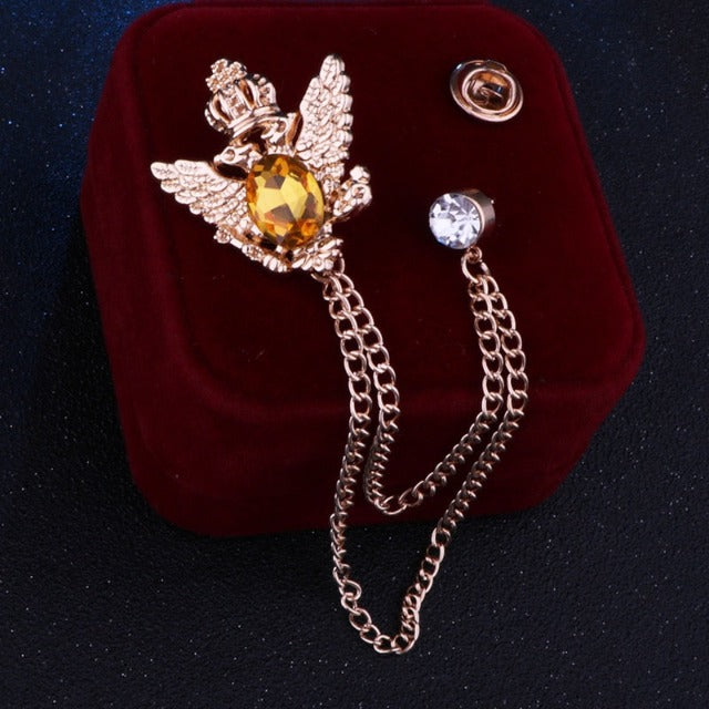 Broche de traje pájaros