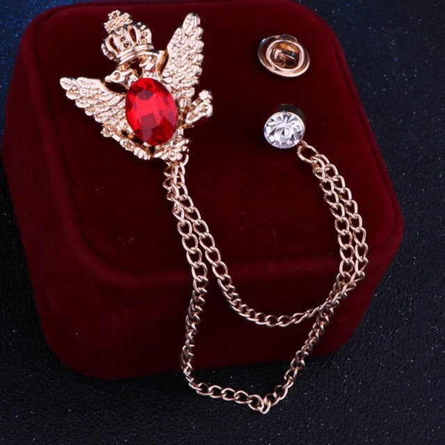 Broche de traje pájaros