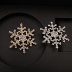 Broche Copo de Nieve Invierno Mujer oro