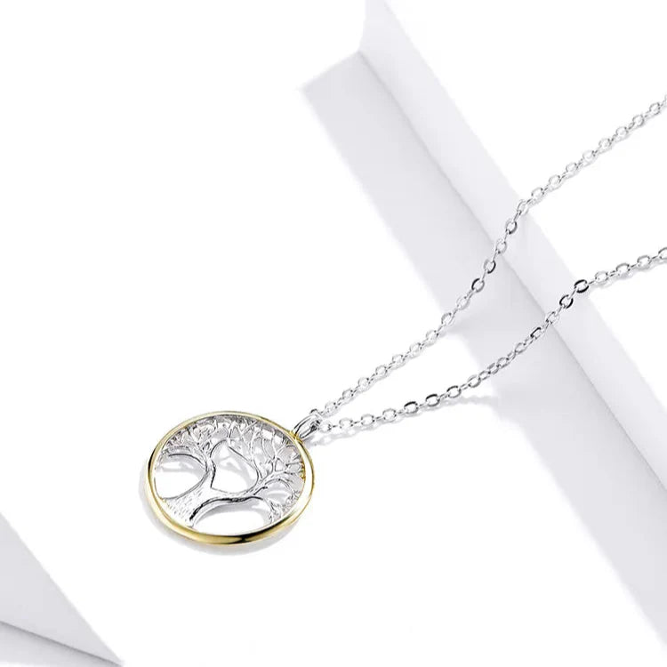 Collar con Colgante Árbol de la Vida para Mujer con Circonio