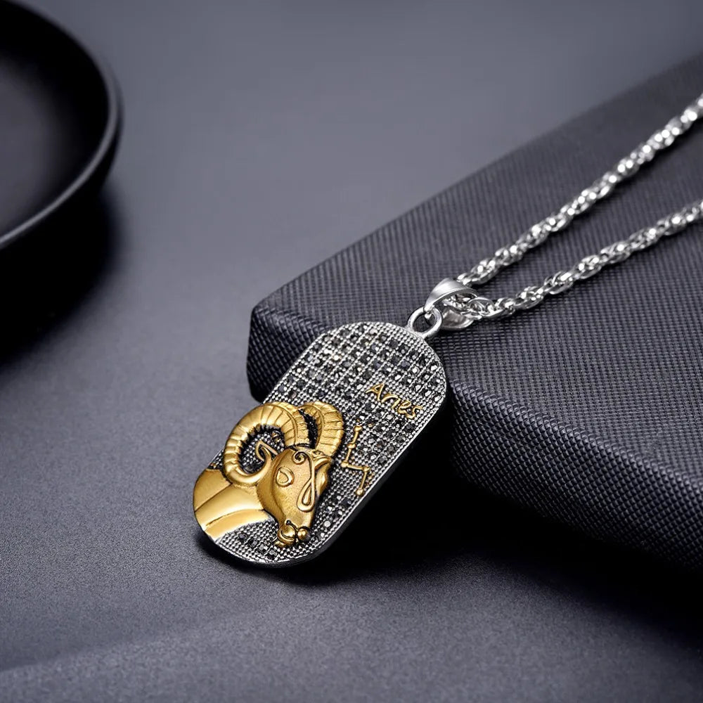 Collar con Colgante de Estilo Signo del Zodiaco Astrológico
